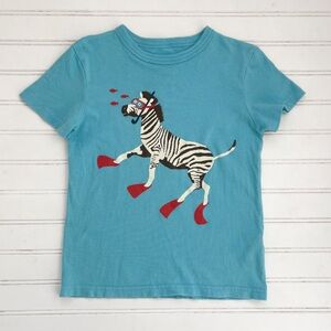 MINI BODEN VGUC Snorkeling Zebra Short Sleeve Shirt
